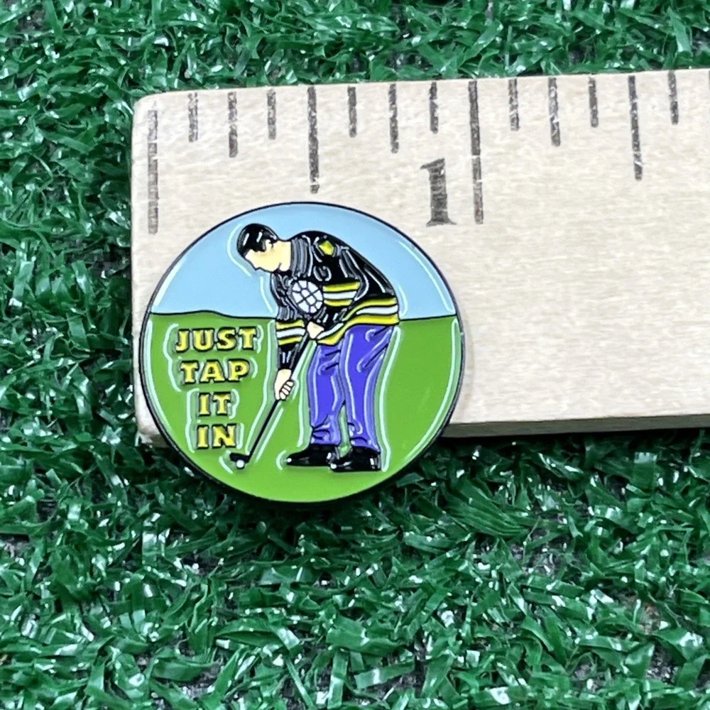 Happy Gilmore Just Tap It‎ In Golf Ball Marker & Magnetic Hat Clip New